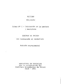 coll. — Aliichu. Alejandro. Libro № 1 - Iniciación en la Lectura e Escritura Quechua de Ancash
