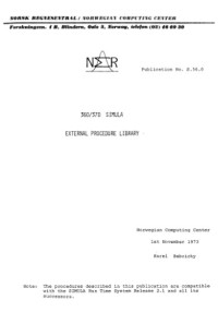 Karel Babcicky — SIMULA External Procedure Library