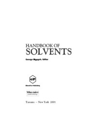 Wypych G — Handbook of solvents