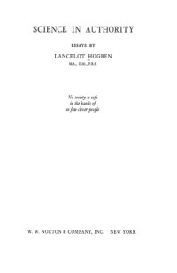 Lancelot Hogben — Science in authority: Essays (Unwin university books)