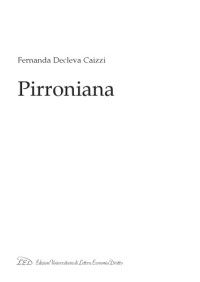 Fernanda Decleva Caizzi — Pirroniana