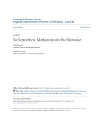 Juola, Patrick; Ramsay, Stephen — Six septembers: Mathematics for the humanist