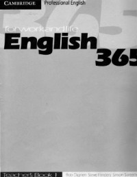 Dignen Bob, Sweeney Simon, Flinders Steve. — English 365 Level 1: Student and teacher's book