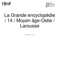 Divers — Moyen-Âge - Ostie (La Grande Encyclopédie Larousse 14)