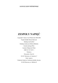 JANUSZ LEON WIŚNIEWSKI — zespoły napięć