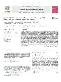 Maria Pia Ruggeri & Isabella Nova & Enrico Tronconi & Josh A. Pihl & Todd J. Toops & William P. Partridge — In-situ DRIFTS measurements for the mechanistic study of NO oxidation over a commercial Cu-CHA catalyst