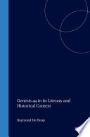 R. de Hoop — Genesis 49 in its Literary and Historical Context