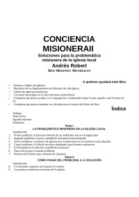 Andrés Robert — CONCIENCIA MISIONERA II Soluciones para la problemática misionera de la iglesia local