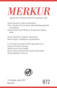 Christian Demand; — MERKUR Gegrndet 1947 als Deutsche Zeitschrift fr europisches Denken - 2022 - 01