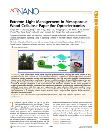 Unknown — Extreme Light Management in Mesoporous Wood Cellulose Paper for Optoelectronics