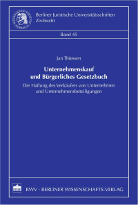 Thiessen, Jan — Unternehmenskauf und Bürgerliches Gesetzbuch