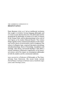 Dale Jacquette [Jacquette, Dale] — The Cambridge Companion to Brentano
