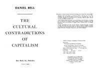 Daniel Bell — The Cultural Contradictions of Capitalism