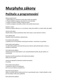 Neznámý — Murphyho zákony-Počítače a programování