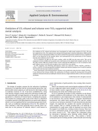 Vera P. Santos — Oxidation of CO, ethanol and toluene over TiO2 supported noble metal catalysts