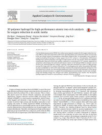 Zhi Qiao & Hanguang Zhang & Stavros Karakalos & Sooyeon Hwang & Jing Xue & Mengjie Chen & Dong Su & Gang Wu — 3D polymer hydrogel for high-performance atomic iron-rich catalysts for oxygen reduction in acidic media