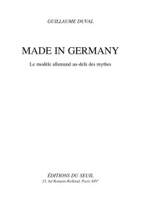 Guillaume Duval — Made in Germany