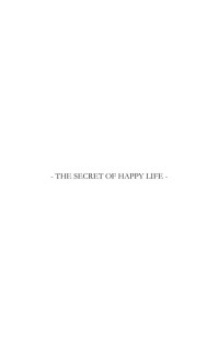 Miroljub Petrović — The Secret of Happy Life