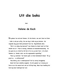  Helene de Kock — Uit die boks