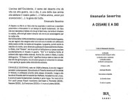 Emanuele Severino [Severino, Emanuele] — A Cesare e a Dio
