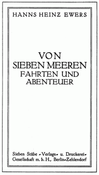 Hanns Heinz Ewers — Von sieben Meeren : Fahrten und Abenteuer