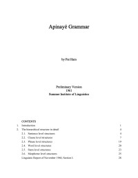 Penning — Microsoft Word - Apinaye Grammar-1.doc
