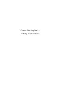 Gilleir, Anke; Montoya, Alicia; van Dijk, Suzan — Women Writing Back / Writing Women Back