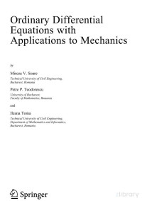 Soare et al. — Ordinary Differential Equations with Applications to Mechanics -