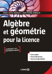 @De Boeck Superieur — Algèbre et géométrie pour la licence