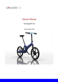 Gocycle G3 — Gocycle-G3-eBike User Manual