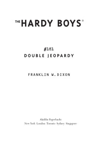 Franklin W. Dixon — Double Jeopardy