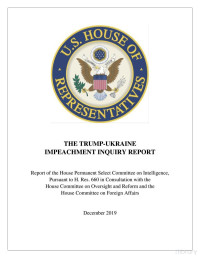 United States House Permanent Select Committee on Intelligence — The Trump-Ukraine Impeachment Inquiry Report