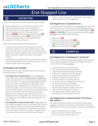 LitCharts — End Stopped Line - Literary Terms Guide (LitCharts)