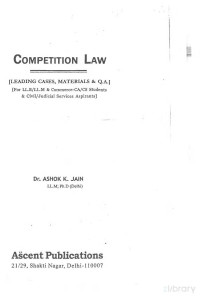 Ashok Kumar Jain — Competition Law