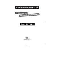 Dan Savage — Skipping Towards Gomorrah