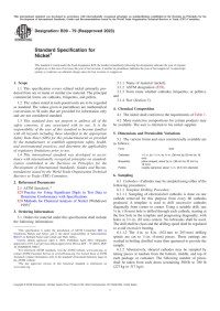 ASTM — ASTM B39-79(2023) Standard Specification for Nickel