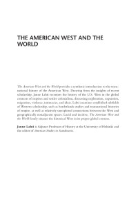 Janne Lahti — The American West and the World: Transnational and Comparative Perspectives