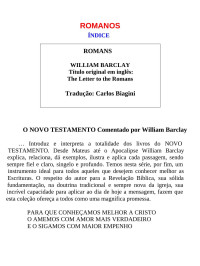 Carlos Biagini — ROMANOS (William Barclay)