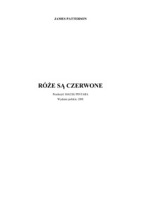 Róże Są Czerwone — Patterson James - 06