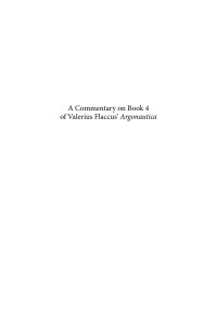 Murgatroyd, Paul; — A Commentary on Book 4 of Valerius Flaccus' Argonautica
