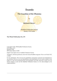 Hecker & Hellmuth — Ānanda, The Guardian of the Dhamma