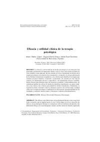 Arturo Bados López, Eugeni García Grau, Adela Fusté Escolano — Eficacia y utilidad clínica de la terapia psicológica
