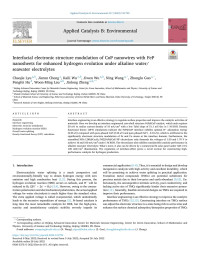 Chaojie Lyu — Interfacial electronic structure modulation of CoP nanowires with FeP nanosheets for enhanced hydrogen evolution under alkaline water/seawater electrolytes