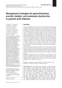 Unknown — Management strategies for gastrointestinal, erectile, bladder, and sudomotor dysfunction in patients with diabetes