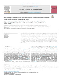 Zhiguo Liu — Photocatalytic conversion of carbon dioxide on triethanolamine: Unheeded catalytic performance of sacrificial agent