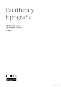 Alba Ferrer Franquesa y David Gómez Fontanills — Escritura y tipografía