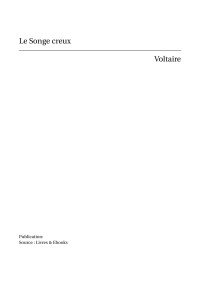 Voltaire — Le Songe creux