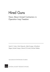 Sarah K. Cotton, Ulrich Petersohn, Molly Dunigan, Q Burkhart, Megan Zander-Cotugno, Edward O'Connell, Michael Webber — Hired Guns: Views About Armed Contractors in Operation Iraqi Freedom