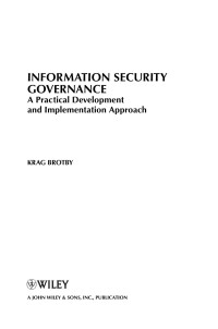 Brotby, Krag — Information Security Governance