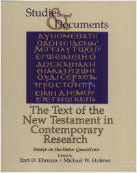 Ehrman & Holmes — The Text of the New Testament in Contemporary Research (1995)